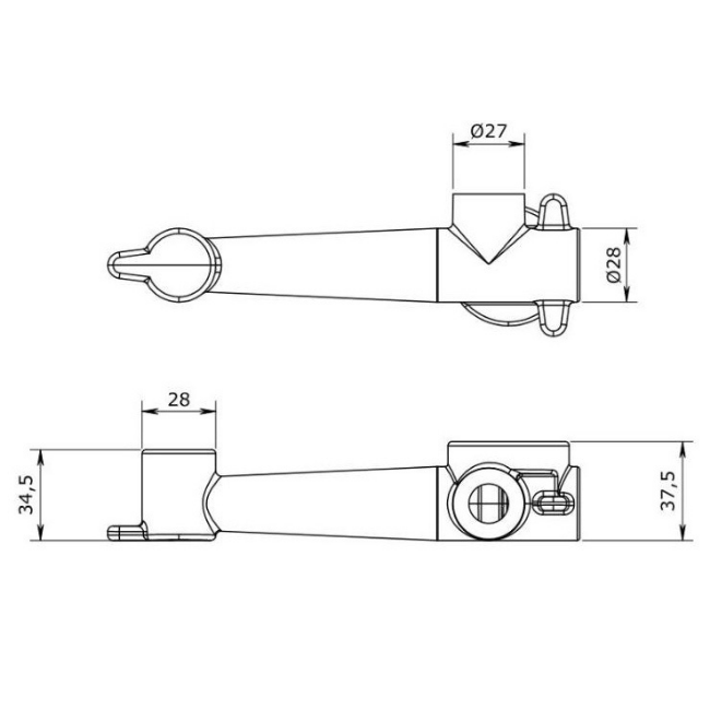 Gruppo lavabo a parete Serie CIT art. CIT17054cr - immagine 2