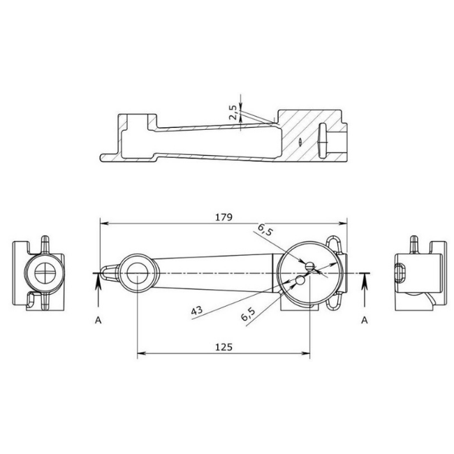 Gruppo lavabo a parete Serie CIT art. CIT17054cr - immagine 3